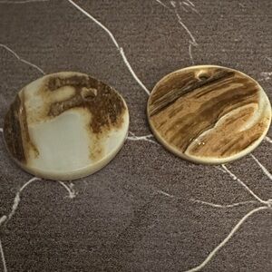 mother-of-pearl (MOP) flat round pendants